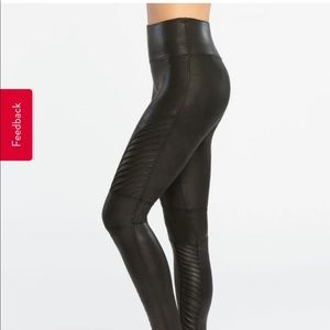 Spanx Faux Leather Moto Leggings
